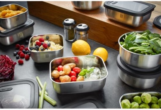 Conteneur alimentaire, Carré, 0,4 L - GEFU|PRÉVU