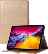 Phreeze Tablethoes - Geschikt voor iPad Pro 2020 - 11 Inch - Luxe Lederen Hoesje - Ingebouwde Standaard met Kaarthouders - Hoesje met Magnetische Sluiting - Beschermhoes - Goud