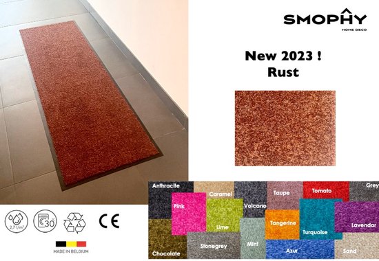 Zala Living Cook & Clean Loper, antislip, plat geweven, laagpolig, tapijt, keukentapijt, wasbaar, keukenloper, keuken voor hal, keuken, woonkamer, rood, 50 x 150 cm