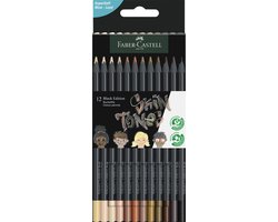 Faber-Castell Black Edition kleurpotloden - 12 stuks - huidskleurtinten - FC-116414