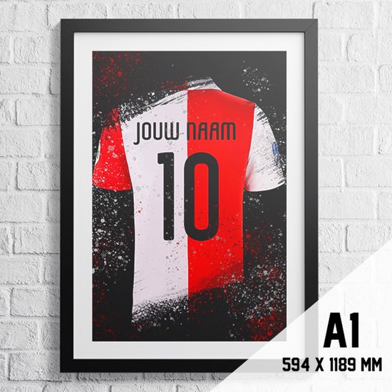 rots Generator Rechtdoor Feyenoord Poster Voetbal Shirt A1 Formaat 594 x 841 mm (gepersonaliseerd  met eigen... | bol.com