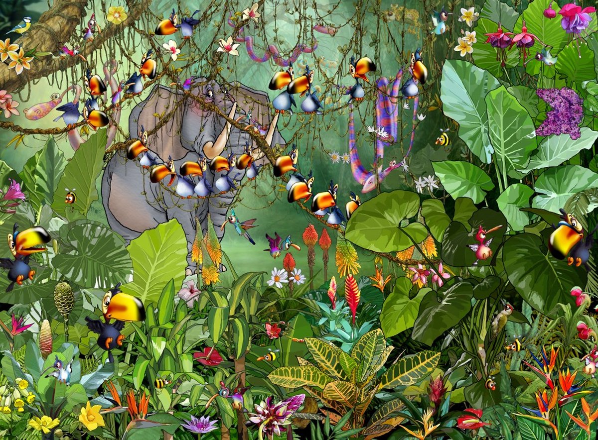 Grafika Legpuzzel - François Ruyer - Jungle - 2000 stukjes