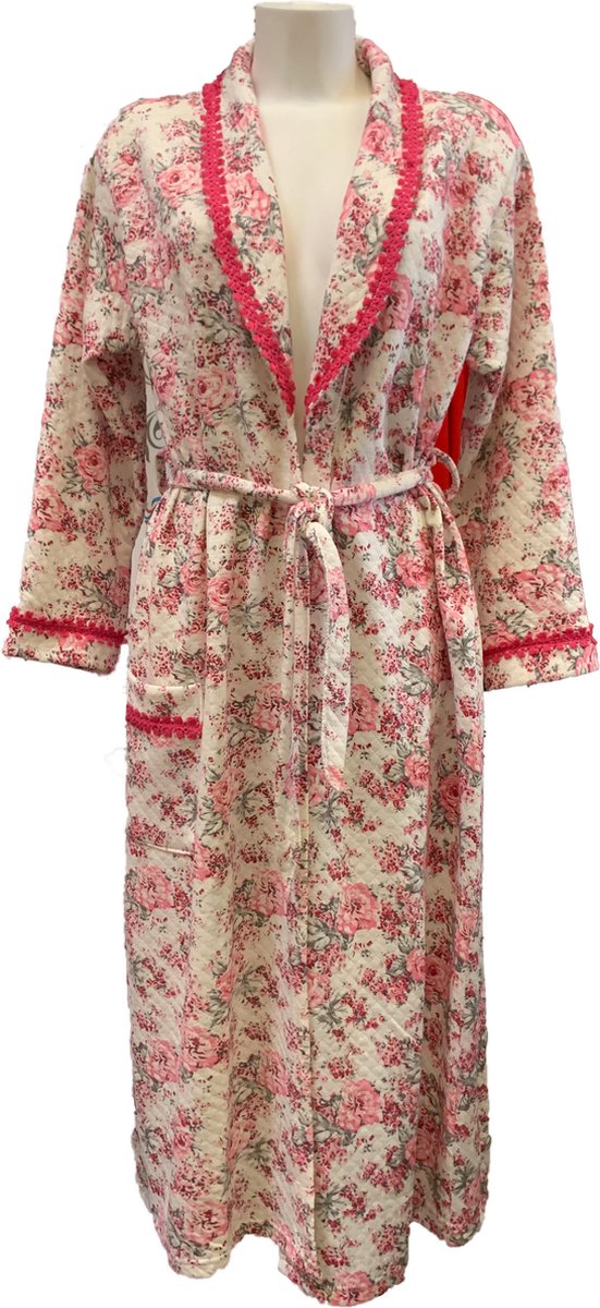 Dames Badjas Gebloemd Rood M