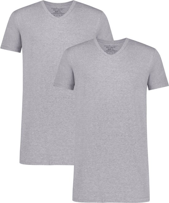 Long Fit T-Shirts Velo V-hals (2-pack)