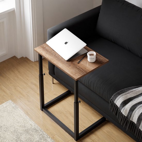 NINOVA-table d'ordinateur portable réglable en hauteur en bois, travail à la maison/lit/tour/canapé/bureau support d'ordinateur portable support pour ordinateur portable, marron-taille: 60X40X43-73 cm (lxlxh)