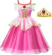 Prinsessenjurk meisje roze - maat 128 (130) - Verkleedkleren Meisje - Speelgoed - Roze Verkleedjurk