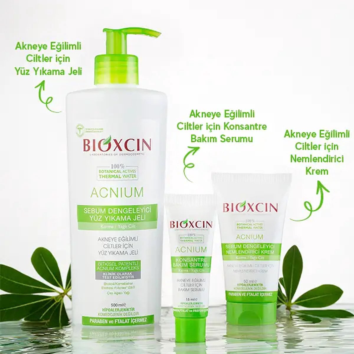 Goedkoopste Bioxcin - Acnium - Set voor Problematische Huid - Face Washing Gel 500ml- Bioxsine Acnium Sebum Regulating Moisturizing Cream 50ml - Bioxsine Acnium Concentrated Spot Gel 15ml - bioxcin-Acnium- Herbal- Bio -Gezichtsverzorging - Huidverzorging