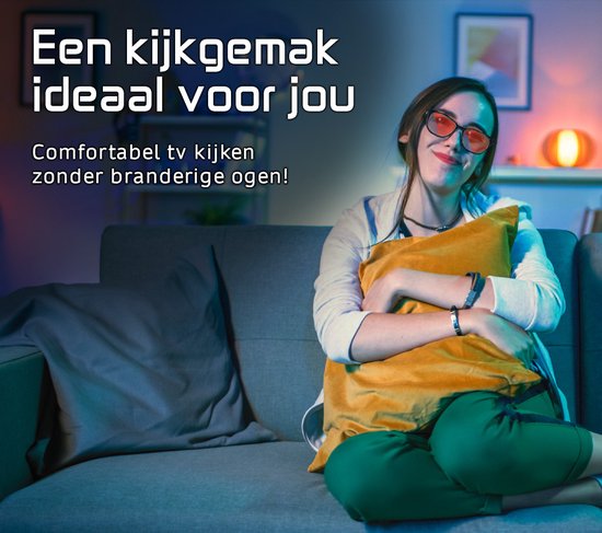 BrightLife Relax® Blauw licht bril - Computerbril - Blauw licht filter bril - Beeldschermbril - Blue light glasses - Compleet pakket - Beste keus voor 's avonds