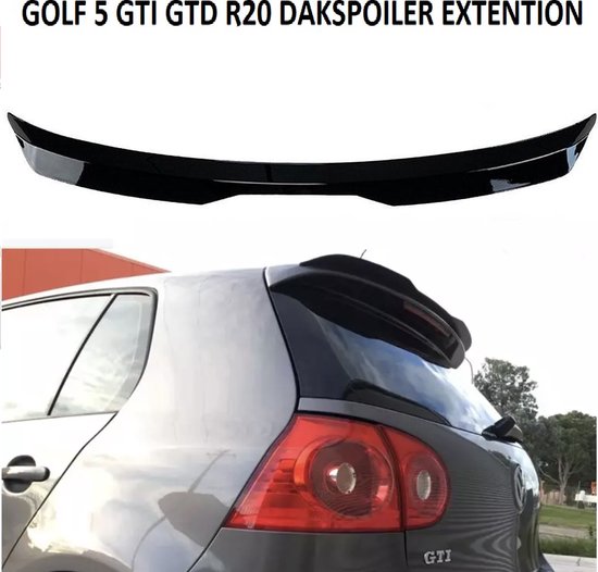 VW Golf 5 GTI GTD GT R32 Becquet de toit Extension Lip Tuning Becquet de  toit Look carbone