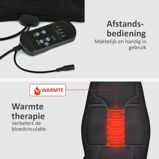 StyletiQ ® Shiatsu Massagekussen - Massagestoel - Rugmassage - Massage ...