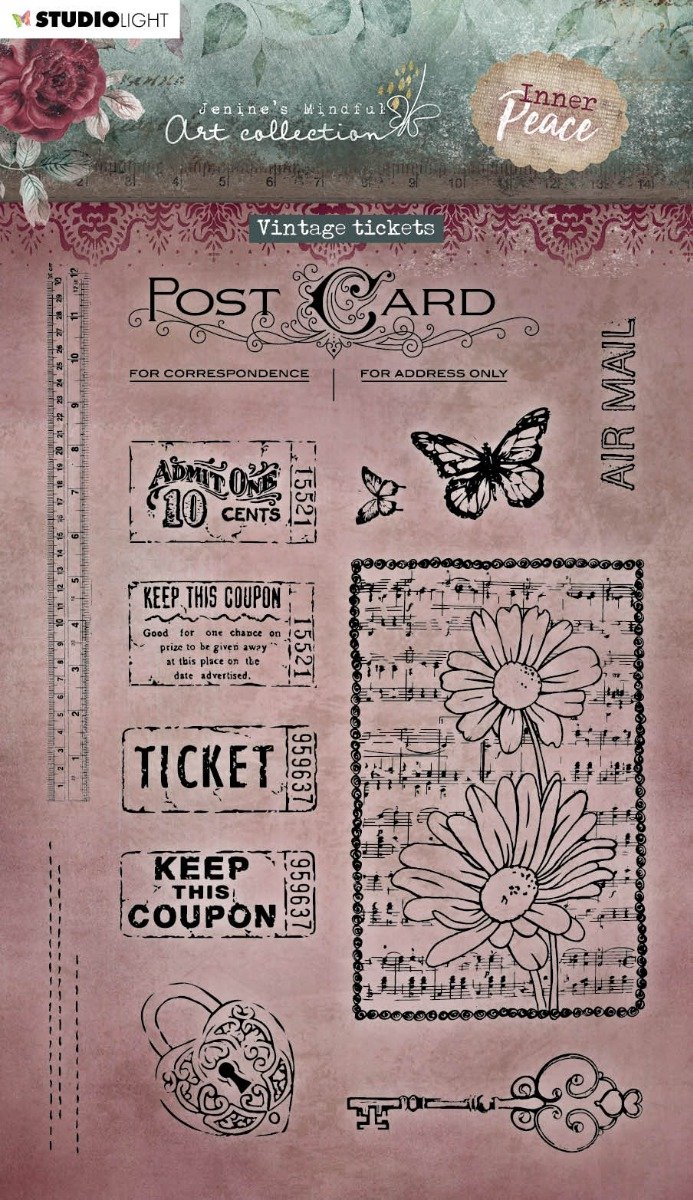 Clear stamps Vintage tickets - JMA inner peace nr. 277