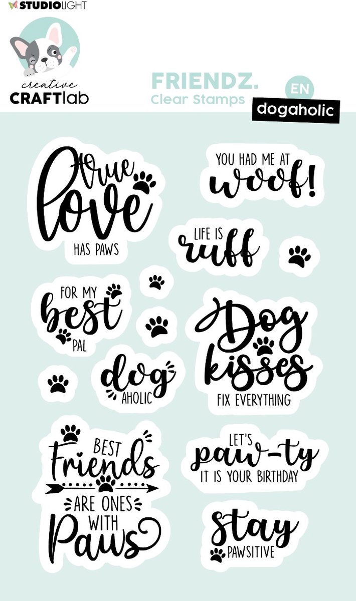 Creative Craftlab Friendz clear stempels Dogaholic