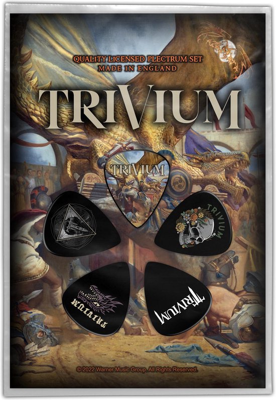 Foto: Trivium in the court of the dragon plectrum set van 5 multicolours