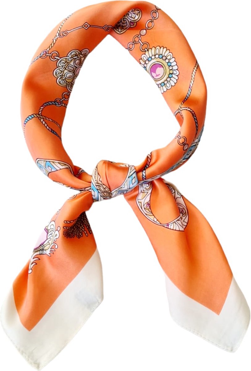 Belle écharpe pour femme orange | Écharpe à cheveux | Foulard doux en soie  | Foulard... | bol.com