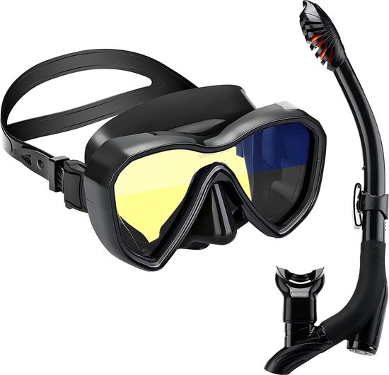 2 Delig Snorkel Set Met Anti Condens Panoramisch Snorkel Masker