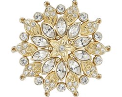 Traveller Broche - Broches Dames - Goud - Kristal - Bloem ø 32 mm - Preciosa Crystals - Verguld - 157580