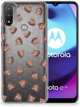 TPU bumper geschikt voor Motorola Moto E20 | E40 Poep Emojis