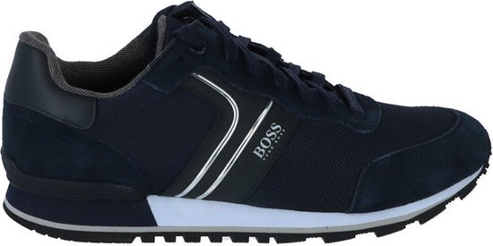 Boss Parkour Runn Nymx Lage sneakers - Leren Sneaker - Heren - Blauw - Maat  41 | bol.com