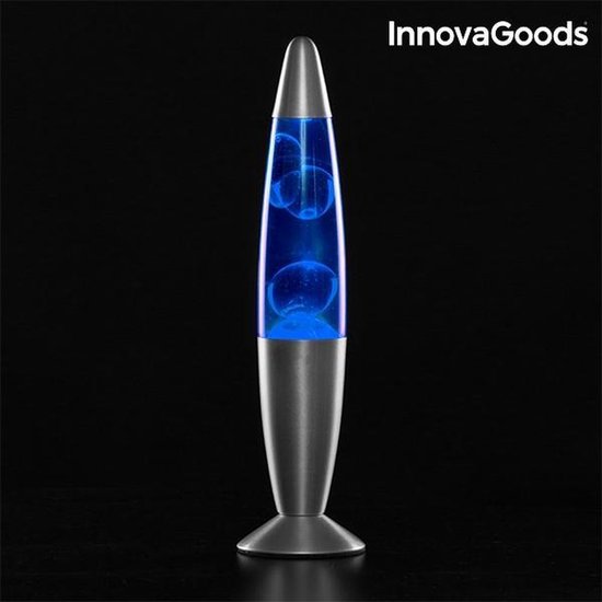 InnovaGoods Magma Lavalamp Tafellamp - 25W - Blauw - 34cm
