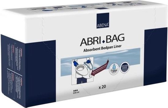 Abena Abri-Bag Wegwerp Bedpanzakken - 20 Stuks - Bedpan beschermzakken met Absorberende Inlegger