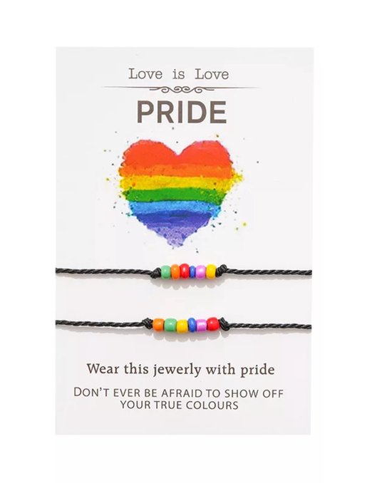 Vriendschap Armband op Kaart | Sieraden | Regenboog Rainbow | BFF Geluks Liefde | Cadeau