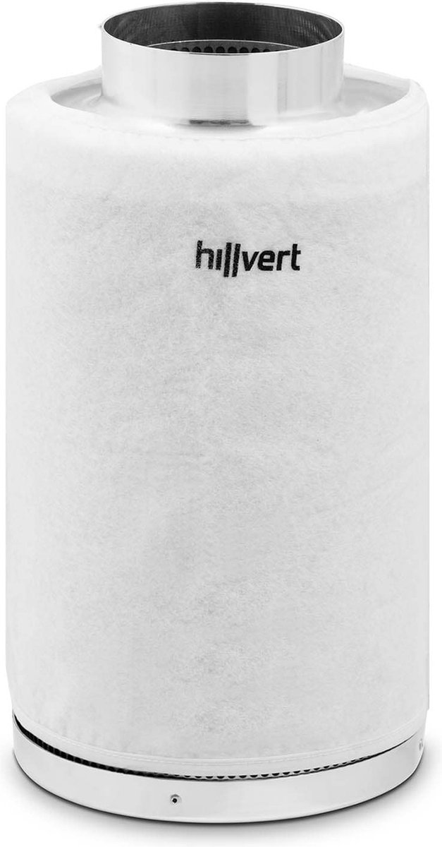 hillvert Actief koolstoffilter - staal - 102 mm - 30 cm - tot °C