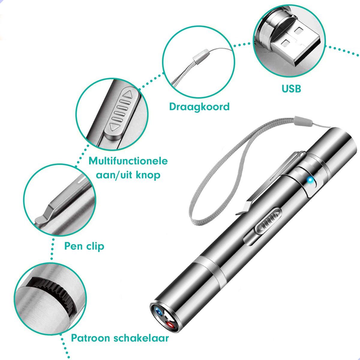Laserpen Laserpen Oplaadbaar Rood Kattenspeeltje - afbeelding 4