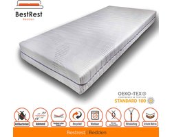 Koudschuim matras - 150x200cm - Hybride Foam - 21cm Matrasdikte - CoolTouch Hoes - Afritsbaar/Wasbaar - Hotel Kwaliteit -Bestrest Bedden