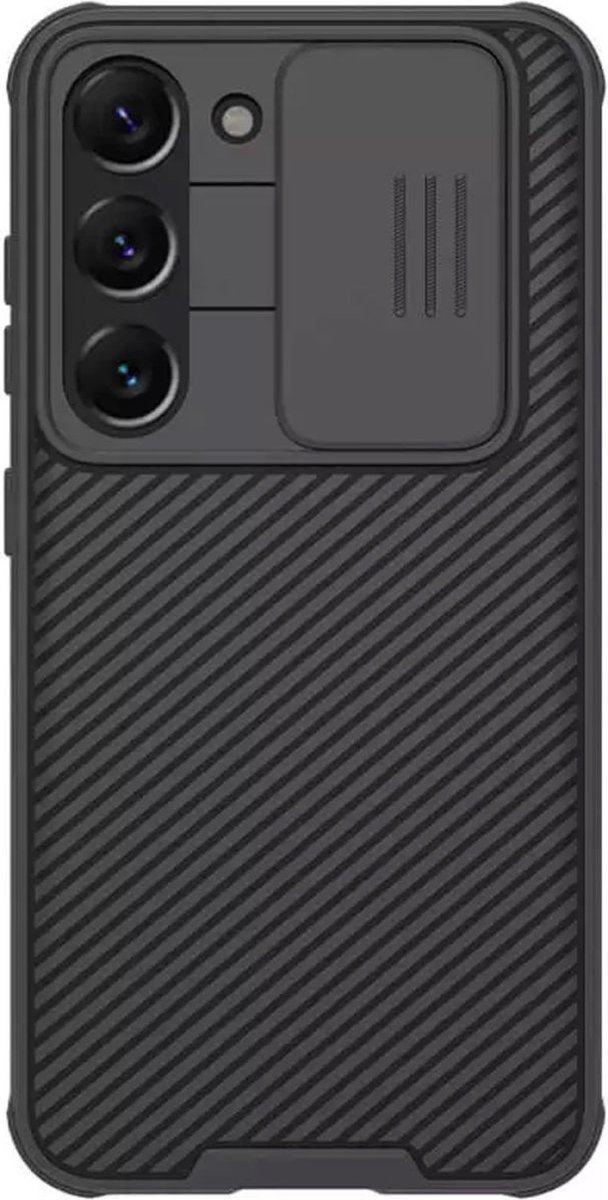 Geschikt voor Nillkin Samsung Galaxy S23 CamShield Hoesje met Camera Slider Zwart