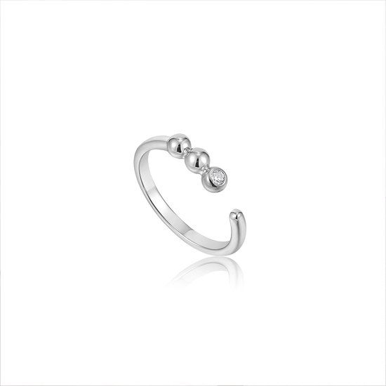 Ania Haie AH R045-01H-CZ Spaced Out Dames Ring - Minimalistische ring - Sieraad - Zilver - 925 Zilver - 2 mm breed