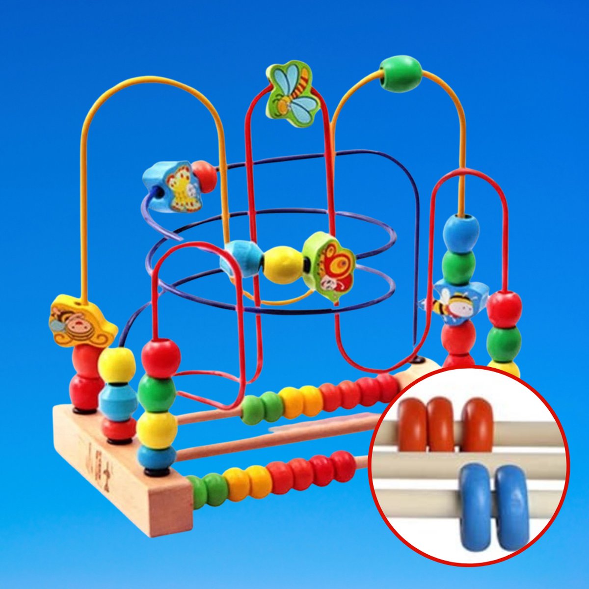 Buxibo Houten Telraam - Diverse Kleuren - Telraam Rekenen - 21,5 x 15 cm - Kinder Speelgoed Rekenrek - Educatief Spelen — afbeelding 8