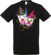 T-shirt kinderen Carnaval Masker | Carnaval | Carnavalskleding Kinderen Baby | Zwart | maat 164