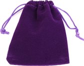 Fako Bijoux® - Pochettes Cadeaux Velours - Velours - 10x12cm - Violet Foncé - 10 Pièces