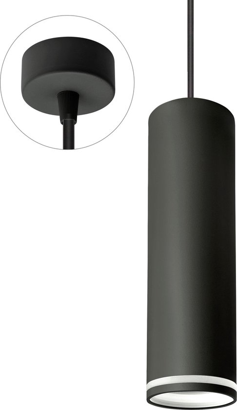 Spectrum - Lampe à suspension LED MADARA RING - 1x Raccordement GU10 - Noir mat