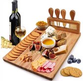 Tapasplank - Borrelplank - Serveerplank - Kaasplank - Hapjesplank - Inclusief Kaasmesjes - Taspasplank Bamboe