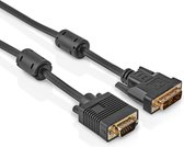 Câble DVI vers VGA - Analogique (12+4+1 Pin) - Plaqué Or - 2 mètres - Allteq
