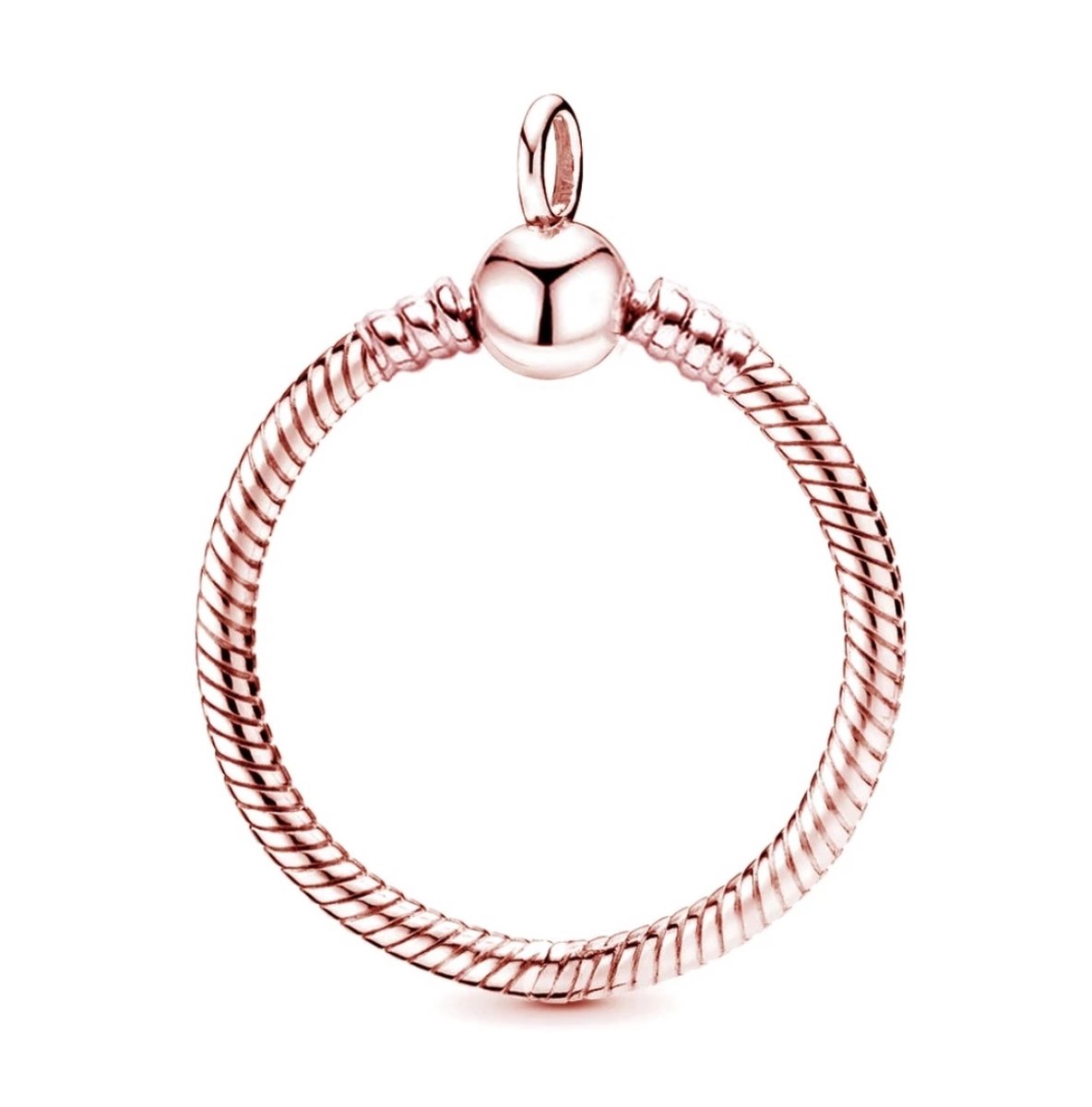 Rosékleurige Ronde Hanger – Geschikt voor Bedels – Sieraden - EmmyRovi