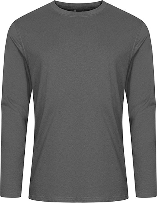 Staal Grijs t-shirt lange mouwen merk Promodoro maat XL