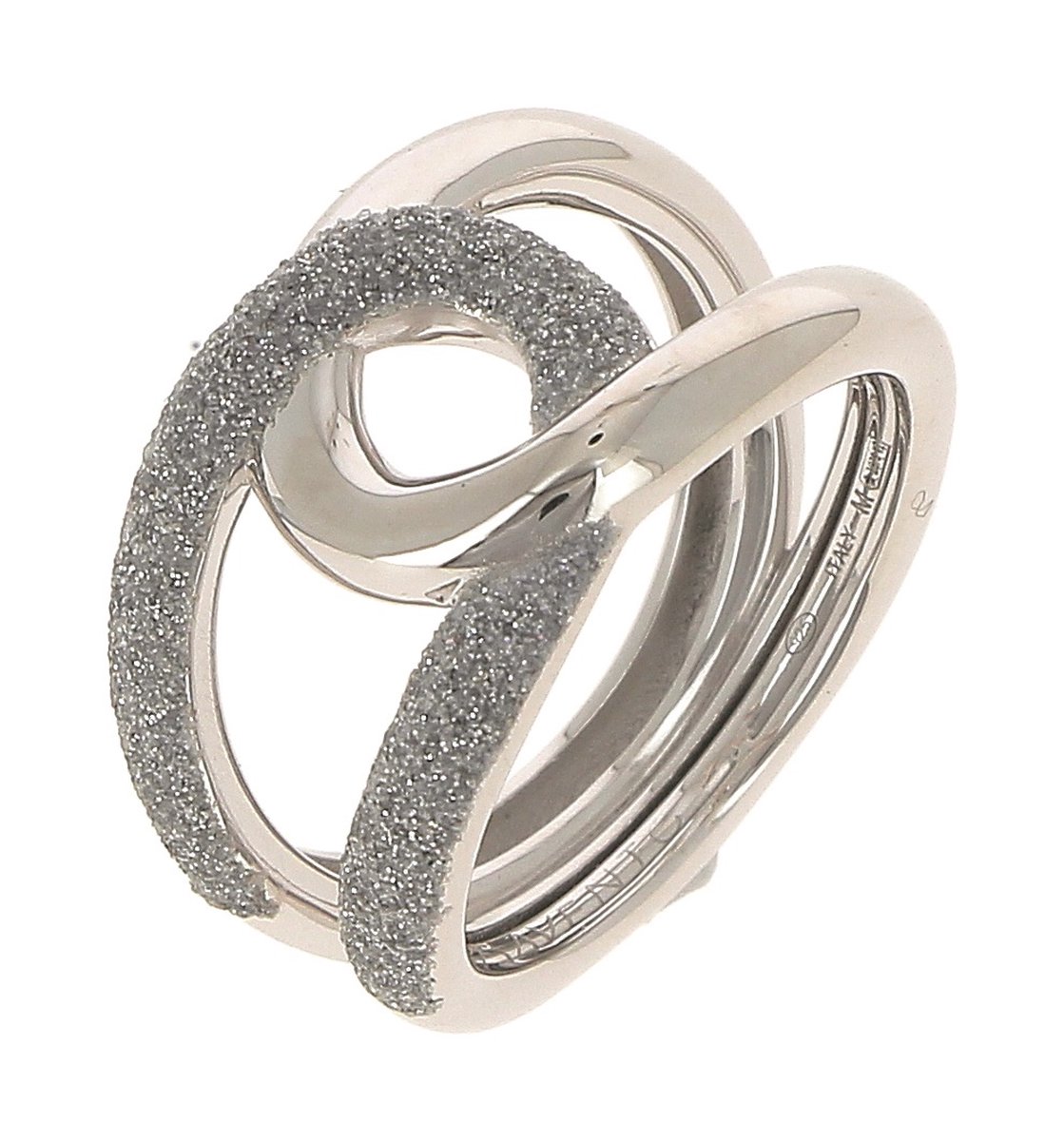 Pesavento ring - WPLVA1862/M - zilver - grey dust emaille - uitverkoop Juwelier Verlinden St. Hubert - van €310,= voor €249,=
