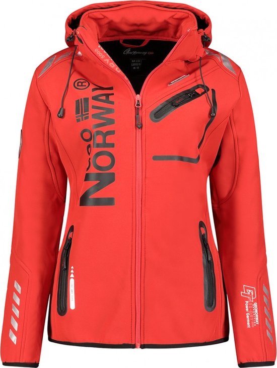 Geographical Norway Softshell Jas Dames - Reine Red/Black - L
