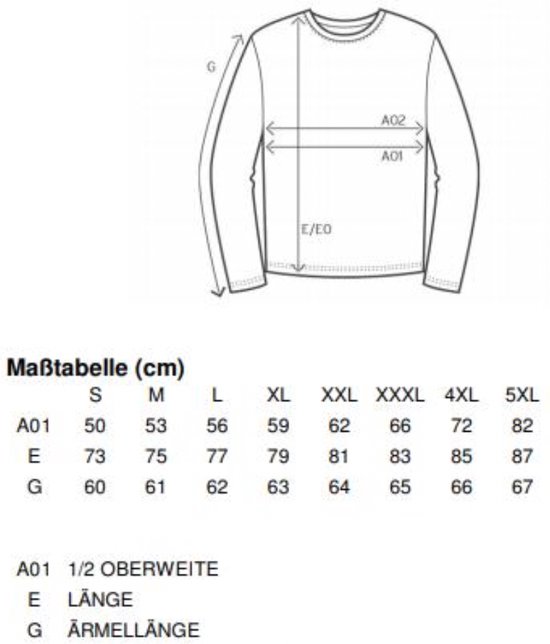 T-shirt Zwart manches longues marque Promodoro taille XXXL