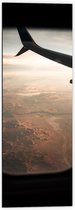 WallClassics - Dibond - Uitzicht op landschap vanuit Vliegtuig - 40x120 cm Foto op Aluminium (Met Ophangsysteem)
