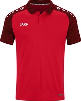 JAKO Polo Performance Rood-Zwart Maat L