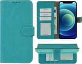iPhone 13 Mini Hoesje - iPhone 13 Mini Book Case Wallet Turquoise Cover