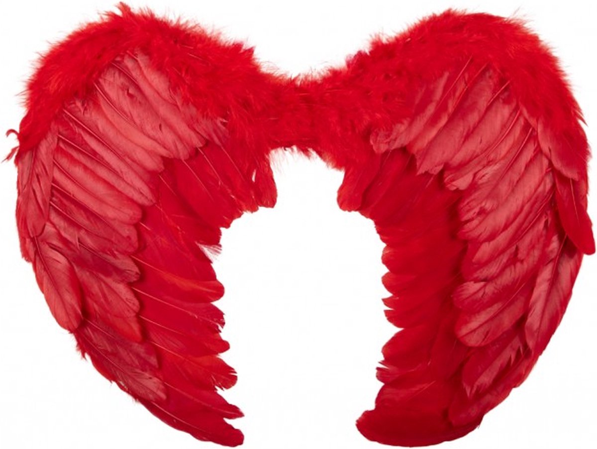 Veren vleugels duivel rood luxe