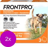 Frontpro Hond - Anti vlooien en tekenmiddel - 2 x >4-10 Kg Medium