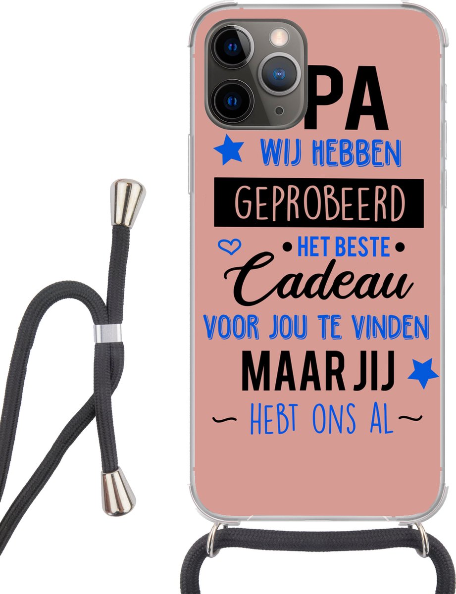 Telefoonhoesje Geschikt voor iPhone 13 Pro Max - Spreuken - Opa jij hebt ons al - Quotes - Opa - Siliconen - Crossbody - Backcover met Koord - Telefoonhoesje met koord - Hoesje met touw Telefoonhoesje