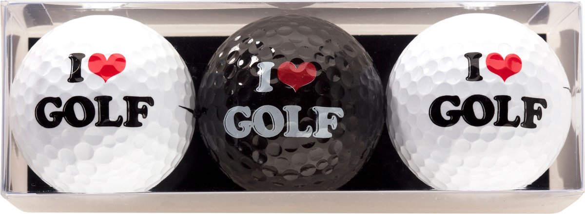 Golfcadeau - 3 golfballenset - I Love Golf