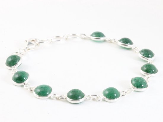 Bracelet fin en argent avec jade