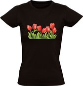 Tulpen Dames T-shirt | tulp | bloemen | natuur | gras | Nederland